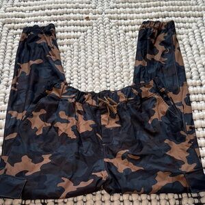 ZYIA Tan and Black Camouflage Joggers